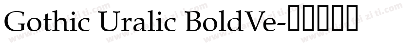 Gothic Uralic BoldVe字体转换
